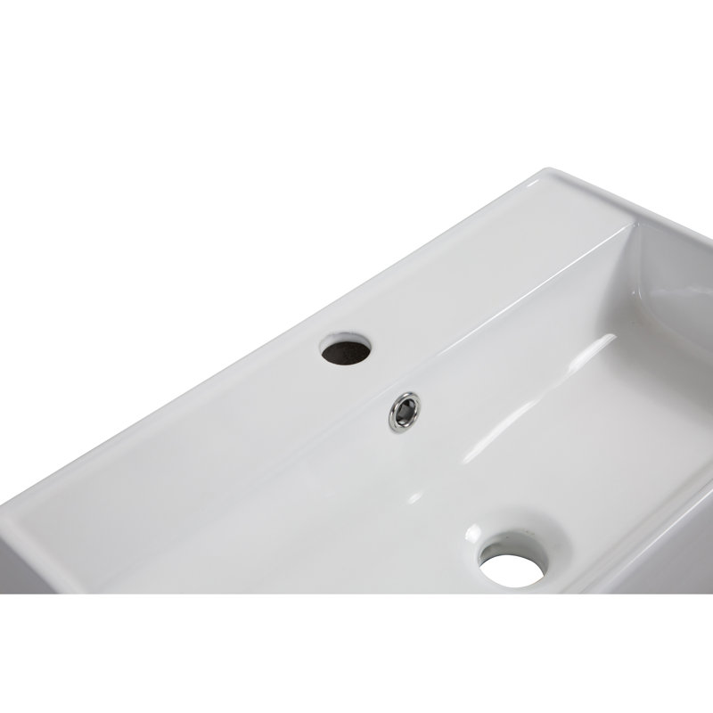 Vasque de 55 cm (21,6 po) seulement, blanc lustré, Glossy White