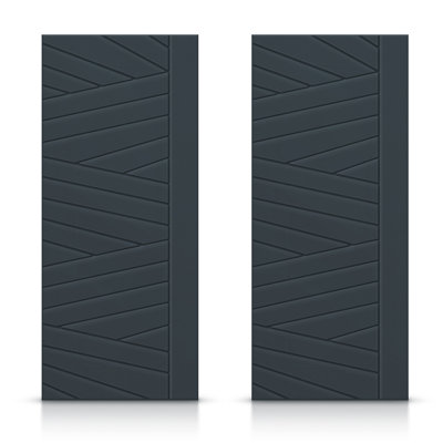 Hollow Paneled Painted without Installation Hardware Kit Sliding Closet Doors