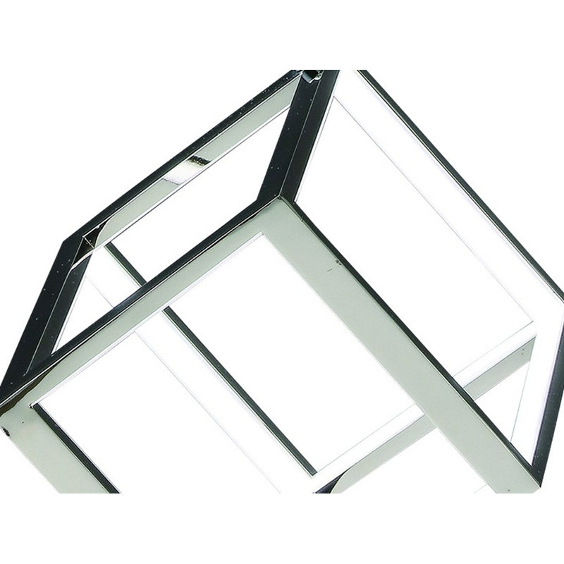 Eburnean  Gold LED Square Pendant, Nickle