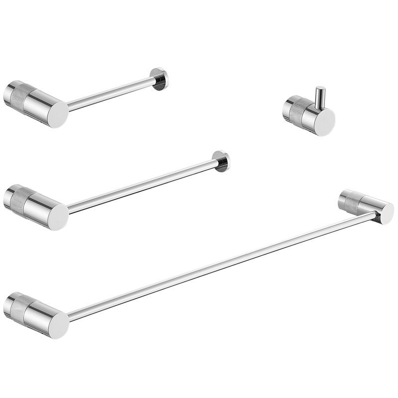 Ensemble de quincaillerie de salle de bain 4 pièces, Chrome poli