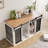 61" W Separable Large Dog Crate Furniture with Divider – Versatile Design for Multiple Dogs and Spaces-927071178