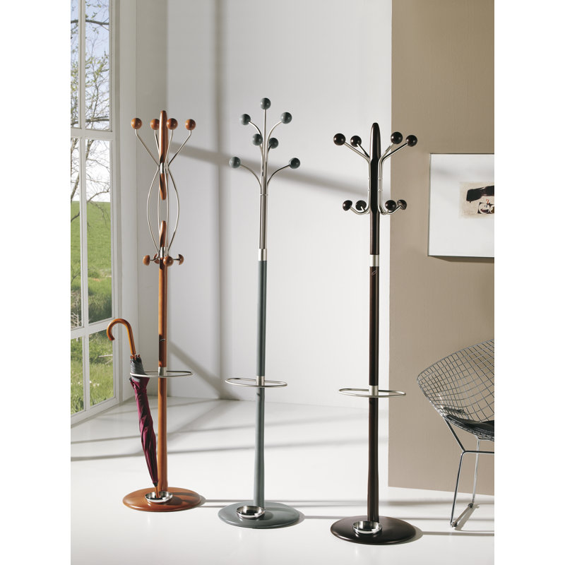 Lettie Freestanding 8 - Hook Coat Rack, Wenge