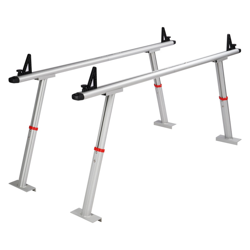 Support robuste pour lit de camion en aluminium - Support pour échelle réglable d'une capacité de 800 lb avec pinces en C sans perçage pour kayak, planche de surf et cargaison
