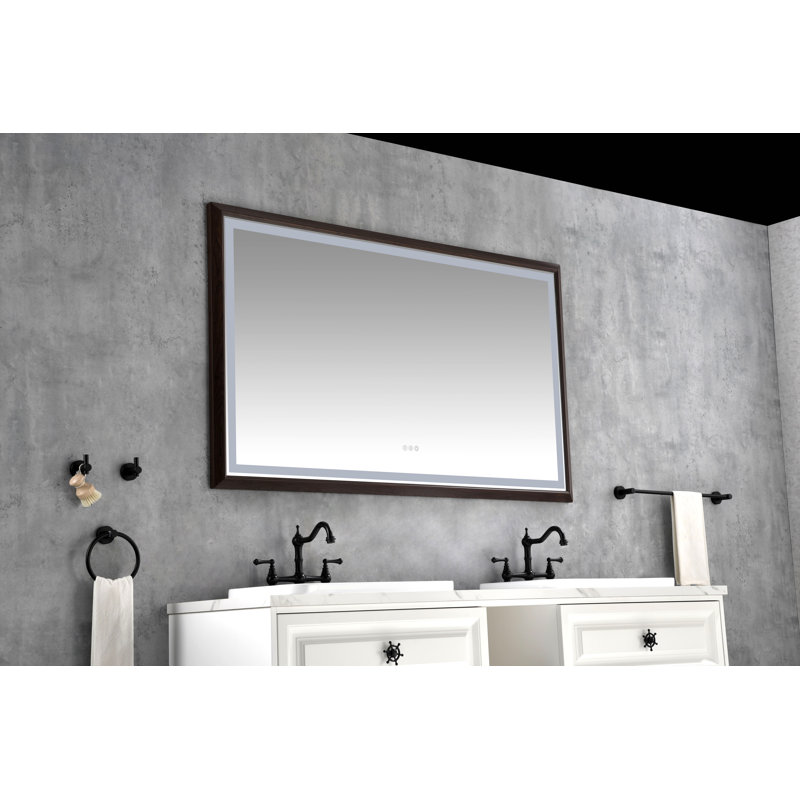 Bathroom  Led Mirror Is Multi-Functional And Each Function Is Controlled By A Smart Touch Button., 36" x 60"