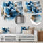 «White Velvet Blue Chrysanthemums Ink River I», art mural fleur de pommier en métal-511049793