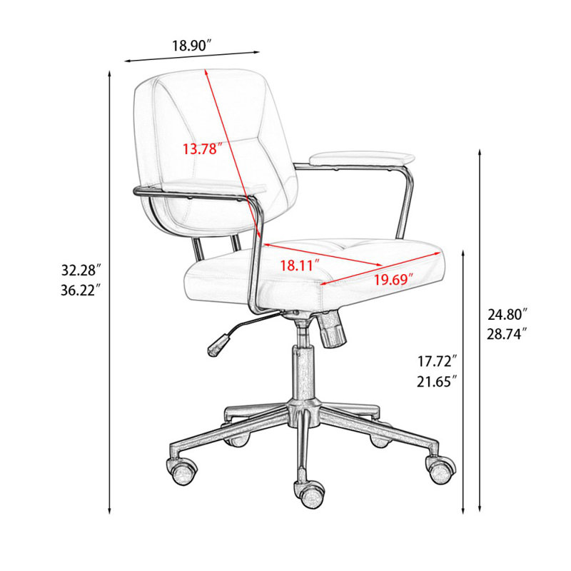 Fauteuil de bureau en cuir et en microfibre ajustable Black Hight, Vert d’armée