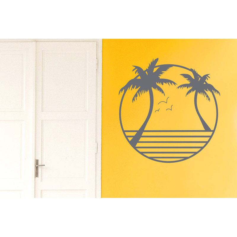 Nautical & Beach Non-Wall Damaging Wall Decal, Grey