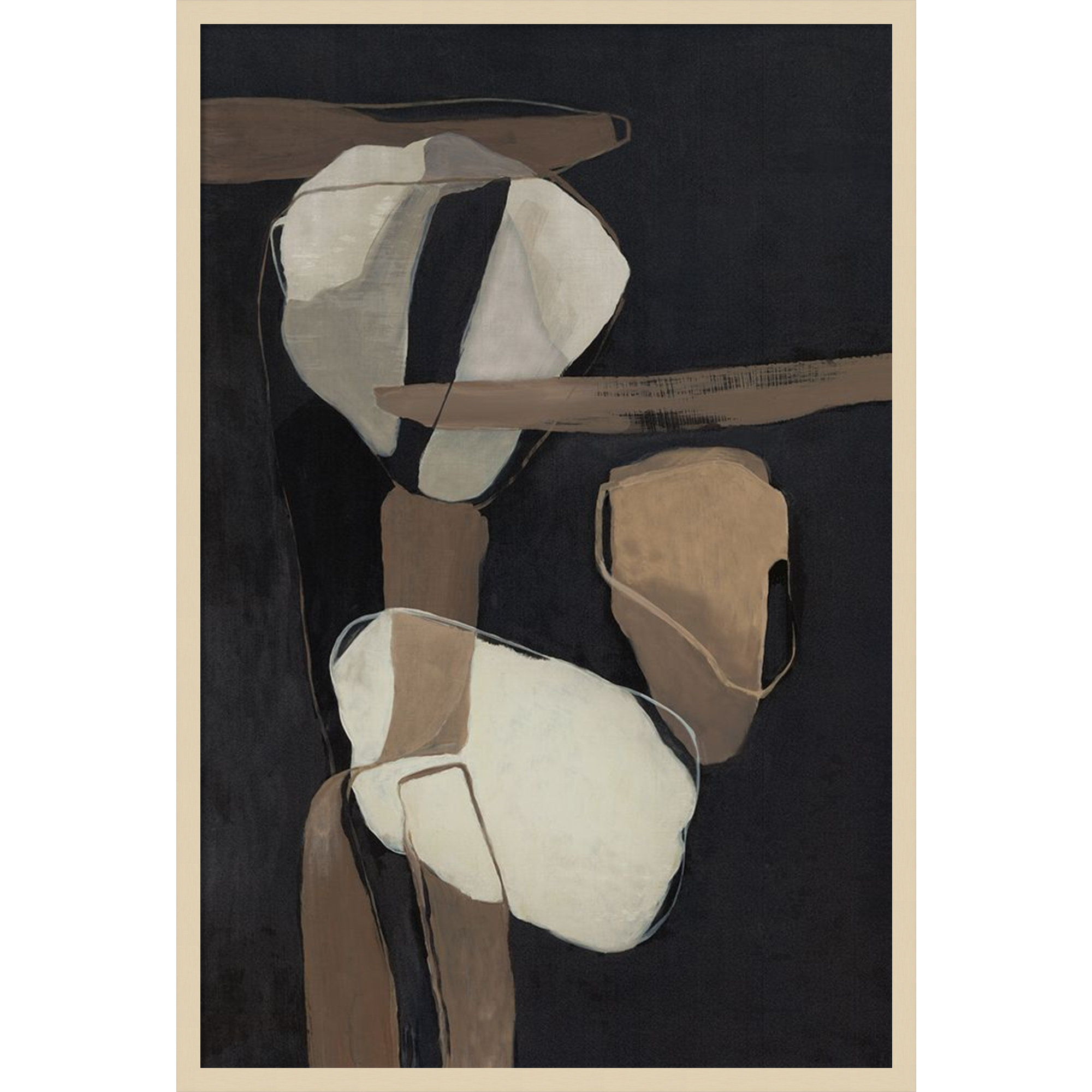 All Attached by Jacob q Wood Framed Wall Art Print, Brown, 41" H x 28" W