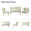 Ensemble de salon configurable en velours 3 pièces Euclid-57367527