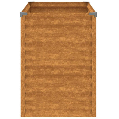 vidaXL Planter Stand Outdoor Raised Garden Bed for Vegetables Corten Steel