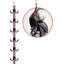 Portable Vertical Hockey Gear Drying Rack - 75Lbs Capacity, 6 Adjustable 2-Prong Hooks, Multipurpose Sports Organizer