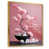 Toile avec cadre flottant or