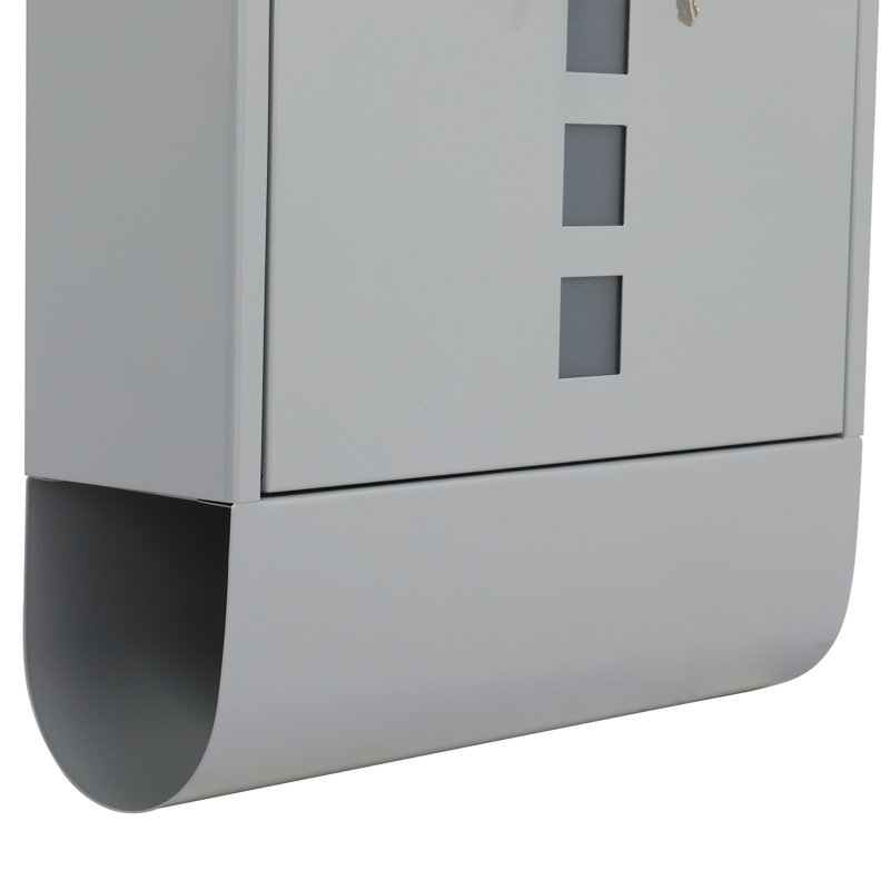 Strohl Metal Wall Mounted Letter Box, Silver