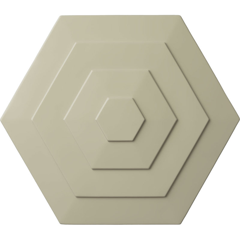 Médaillon de plafond 23 1/4 po x P 7/8 po Woodruff, Jaune clair