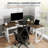 Wood L-Shaped Electric Standing Desk With Drawer-804742258
