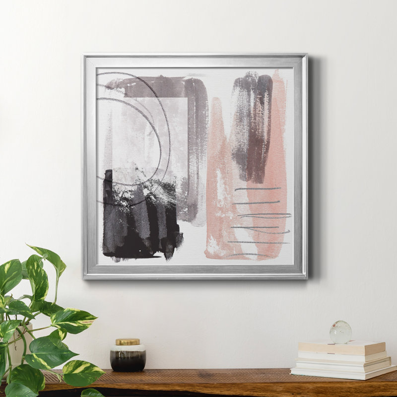 Coexistance III - reproduction d'art sur toile, H 26,5 po x l 26,5 po x P 1,5 po, Cadre argenté