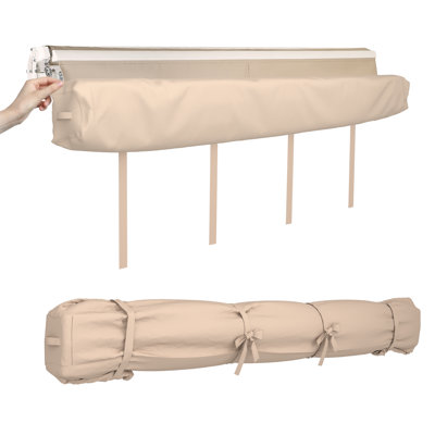 Retractable Awning Cover, All-weather Protective Cover Storage Bag For Awnings For Patio, Waterproof Polyester Fabric