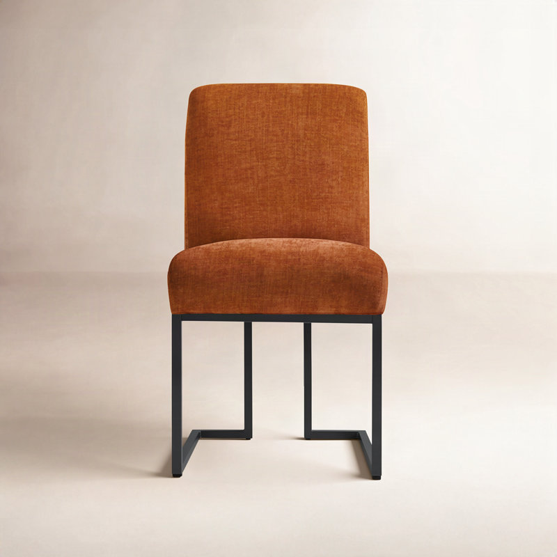 Chaises d'appoint rembourrées en tissu avec base en métal Bende, Terra