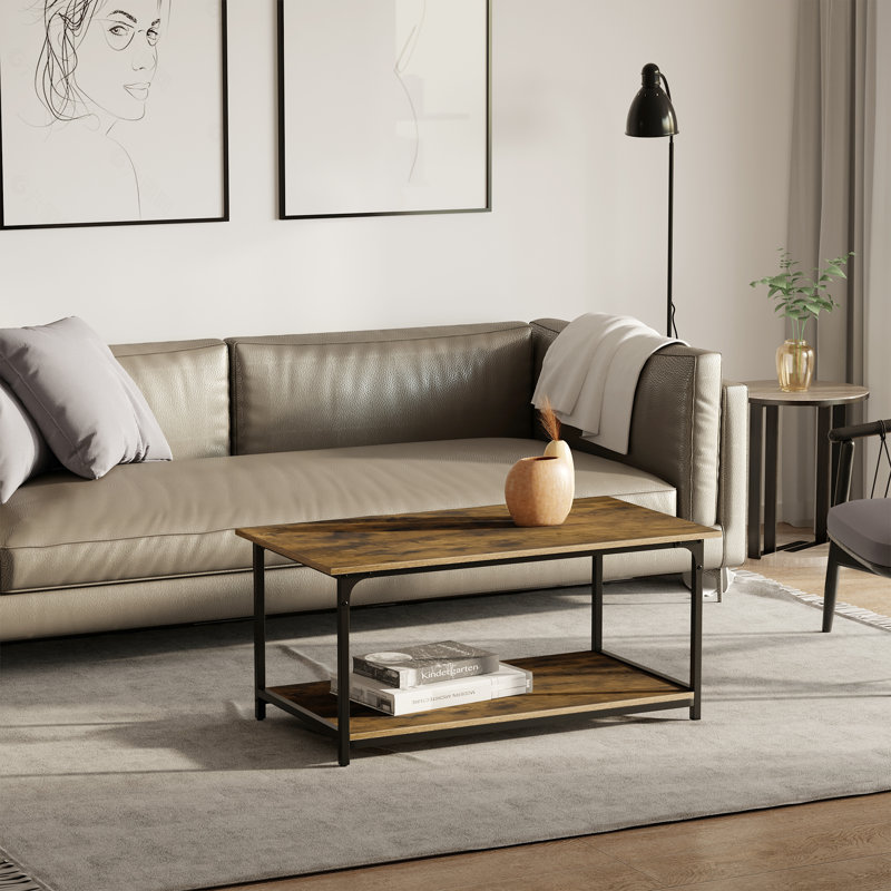 Table basse à 4 pieds avec rangement