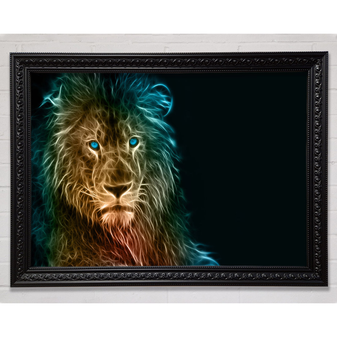 Gerahmter Kunstdruck Light Infused Lion