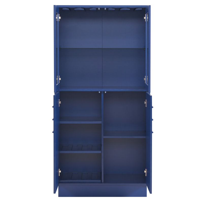 Bernest 31.5" Bar Cabinet, Blue