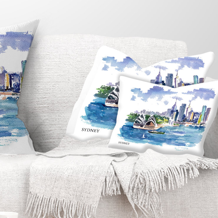 Coussin Cityscape, Rectangulaire, 12 po x 20 po