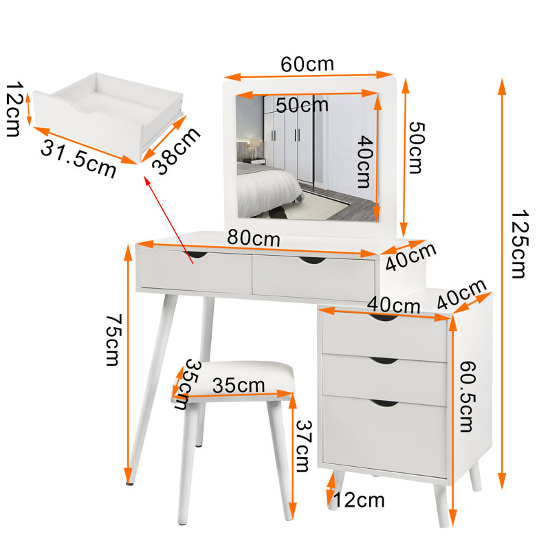 Terese Dressing Table with Mirror