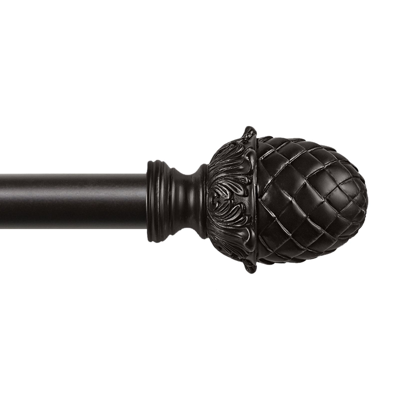 Nikhat Single Curtain Rod, 36" - 72", Bronze