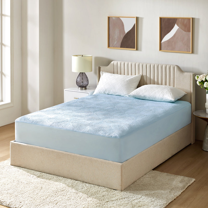 Cooling Mattress Protector, Blue, Full / Double