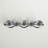 Wavy Iron and Glass Candelabra