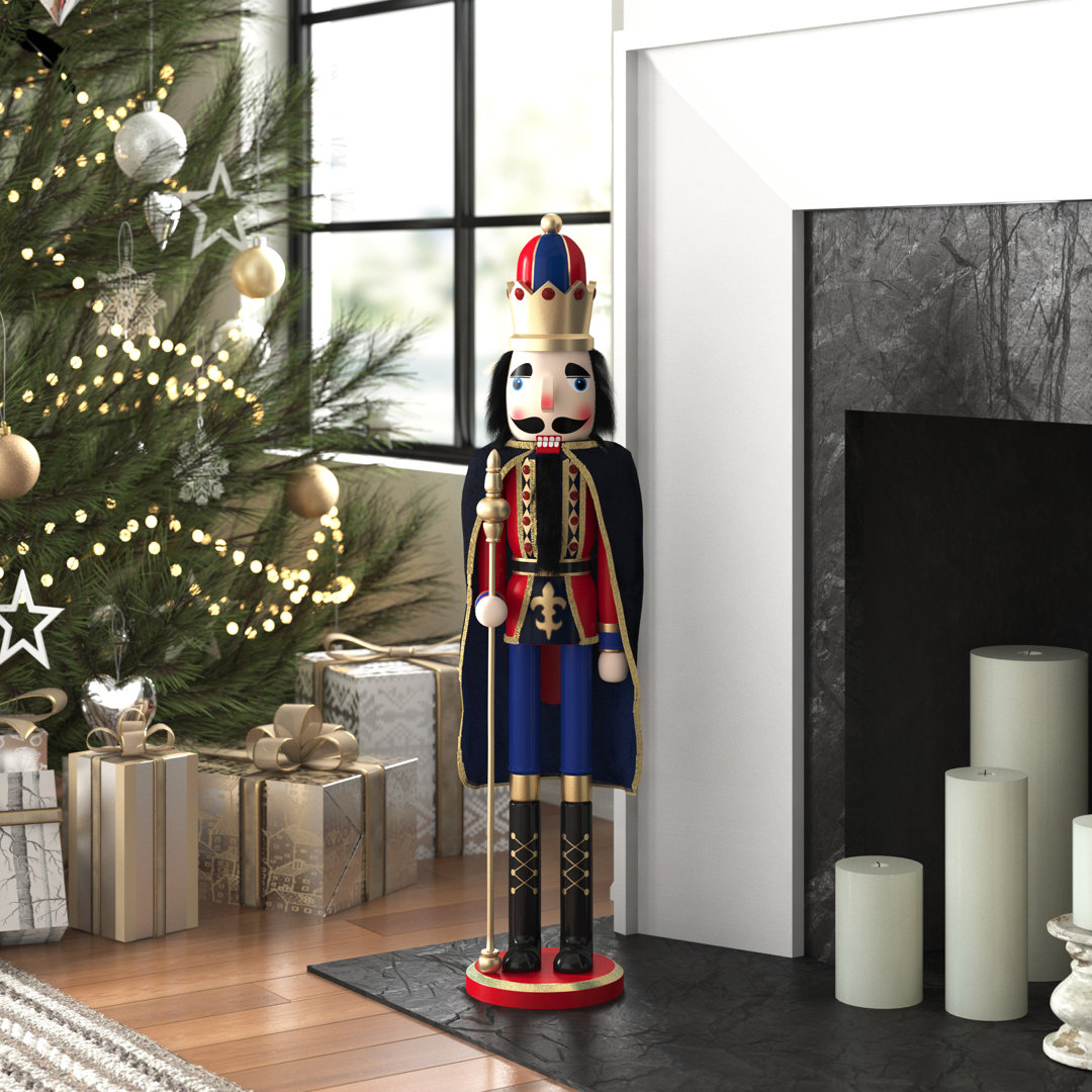 Nutcracker King with Cape Three Posts™ Size: 36" H x 7.5" W x 8" D