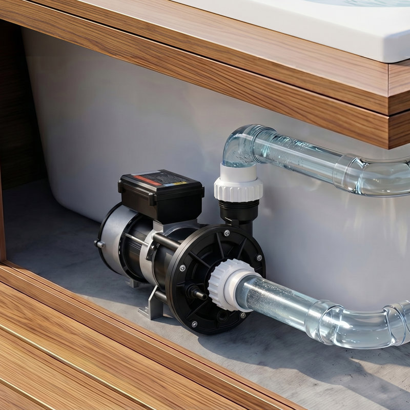 Débit du spa 115 HP Spa Pump 115V 119GPM avec port 1,5 ", rotation de 90 °, hauteur de levage maximale de 54 pieds, moteur en cuivre, circulation de l'eau du spa, compatible avec les modèles d'origine