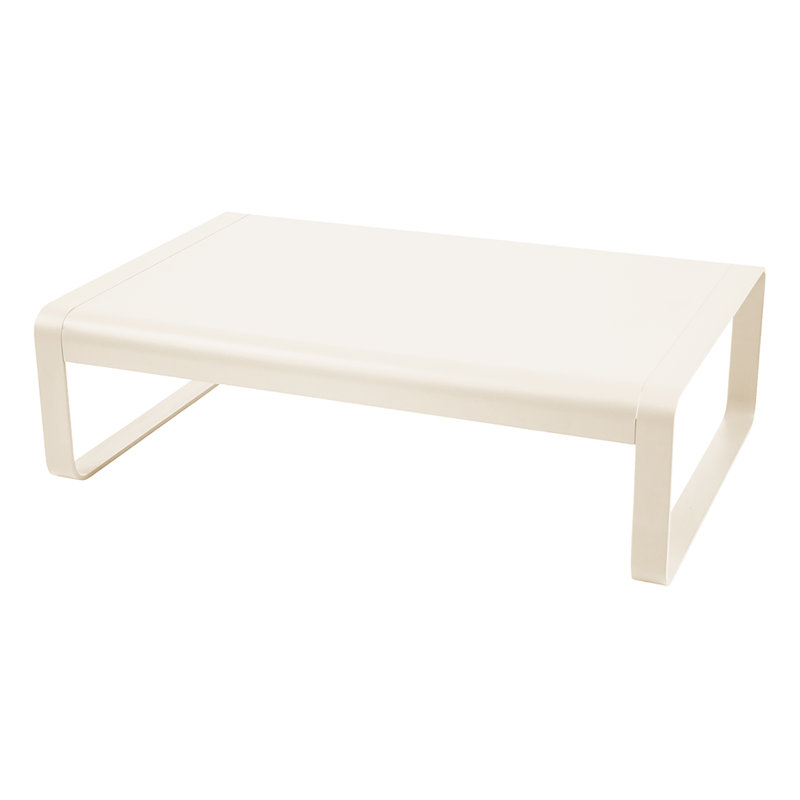 Bellevie Outdoor Side Table, 14" H x 41" L x 30" W, Latte Beige