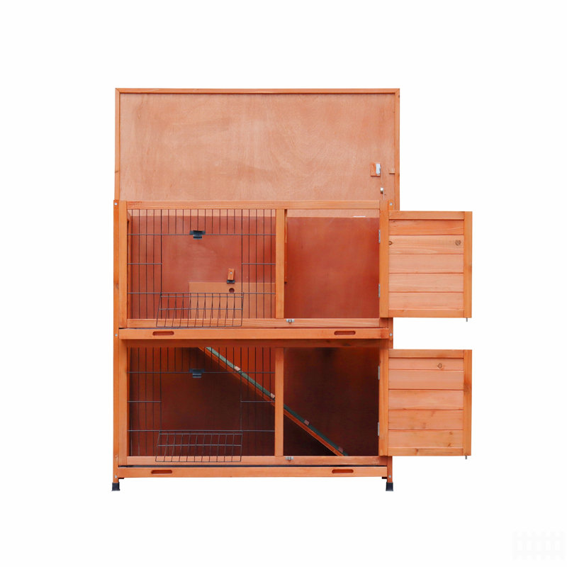 Cage à lapin Dulichand, Bleu/orange