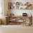 Brown Rectangular Solid Wood desks-107394707-107394708