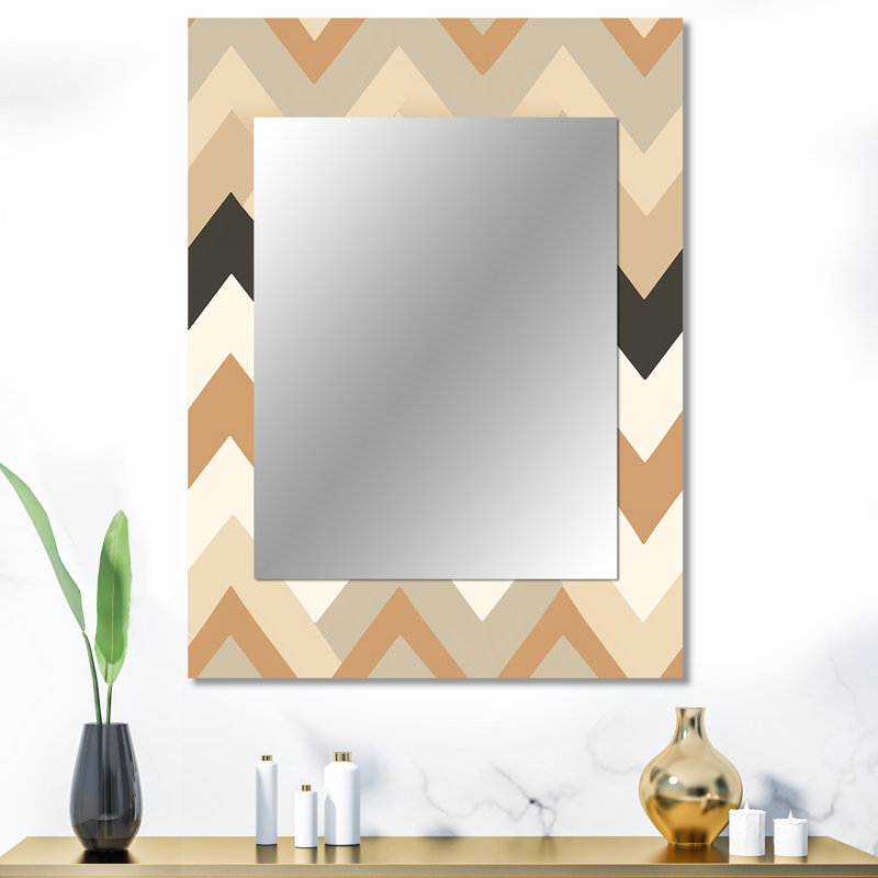 Chevron neutre et blanc Garren, 40 po x 30 po