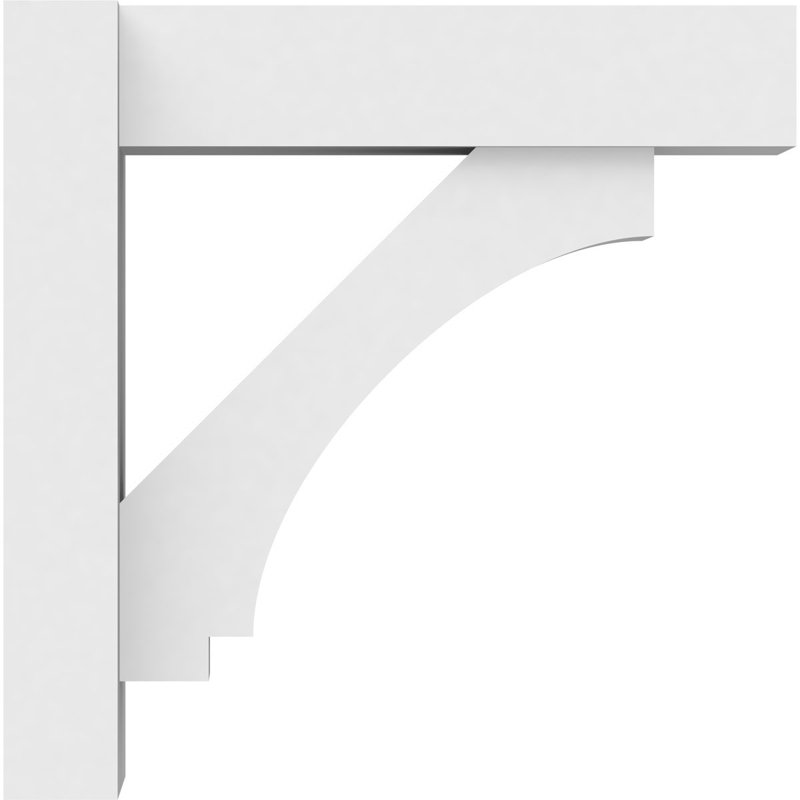 Persienne en uréthane Imperial Signature avec extrémités en bloc, brun clair apprêté, H 14 po x l 5 po x P 14 po