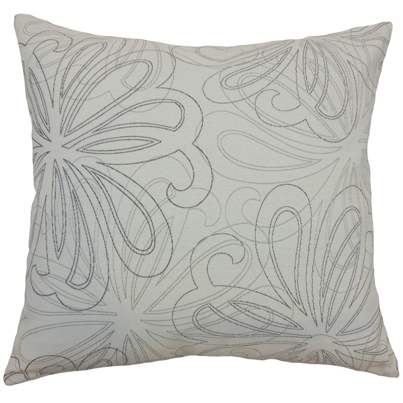 Pomona Floral Pillow Cover, Steel