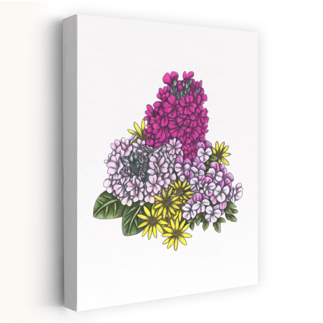 Vibrant Floral Bouquet Colorful Delicate Vibrant Flower Nature Wall Art Print
