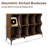 Chasse 49.6" Modern Dark Walnut Console Table