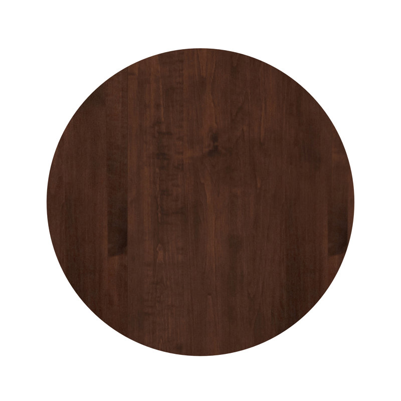 Gysbert Maple Round Solid Wood Dining Table, Java, 60" W x 60" L