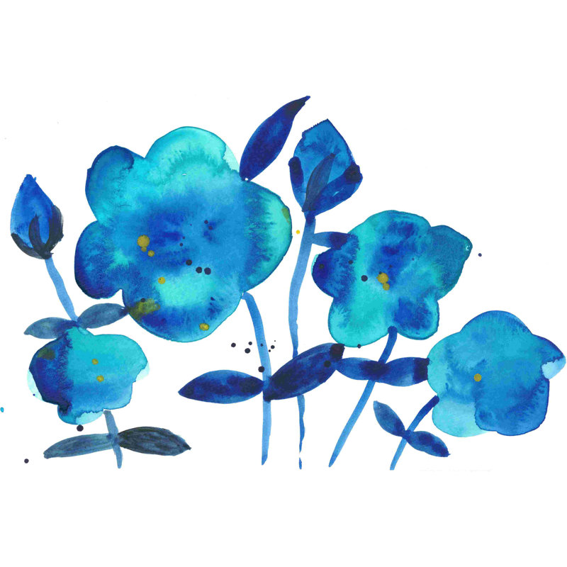 " True Blue I " by Alicia Ludwig Painting Print, 8" H x 12" W