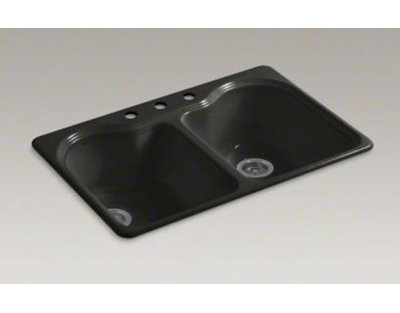 Hartland 33" L x 22" W x 9-5/8" Double Basin Drop-In Kitchen Sink