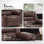  Fauteuil inclinable de massage manuel chaud brun chaud, vibration en 8 points, cuir PU respirant pour le salon