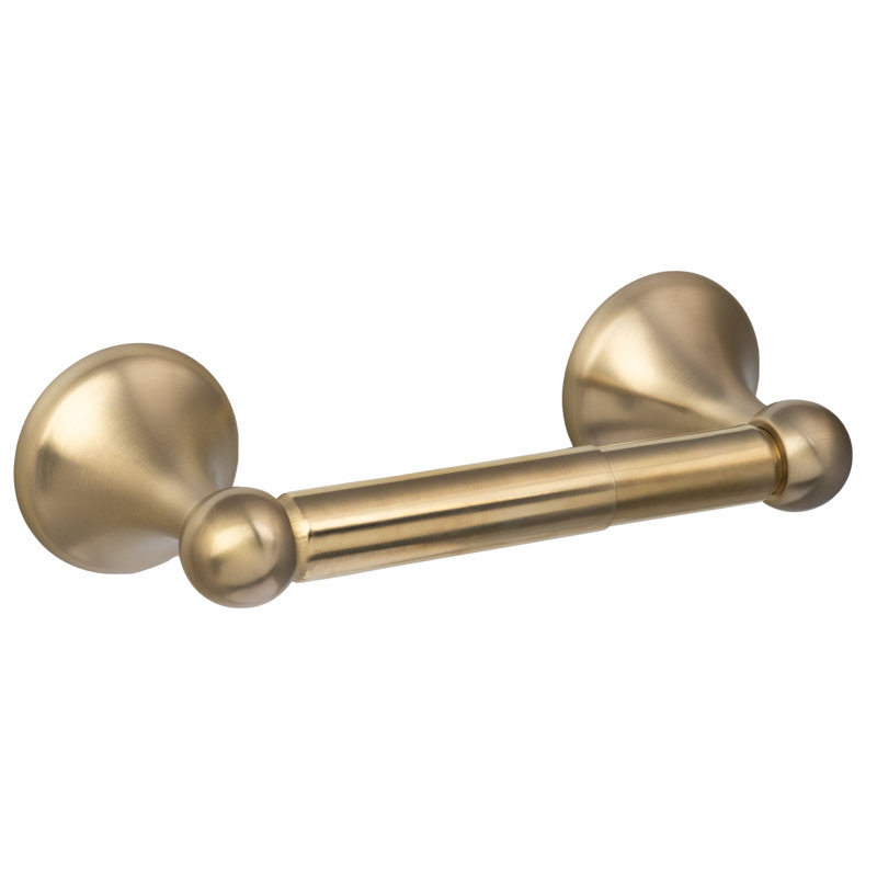 Ventura Two-Post Paper Holder, Satin Brass