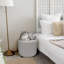 45 cm W Teddy and Boucle Round Footstool with Storage