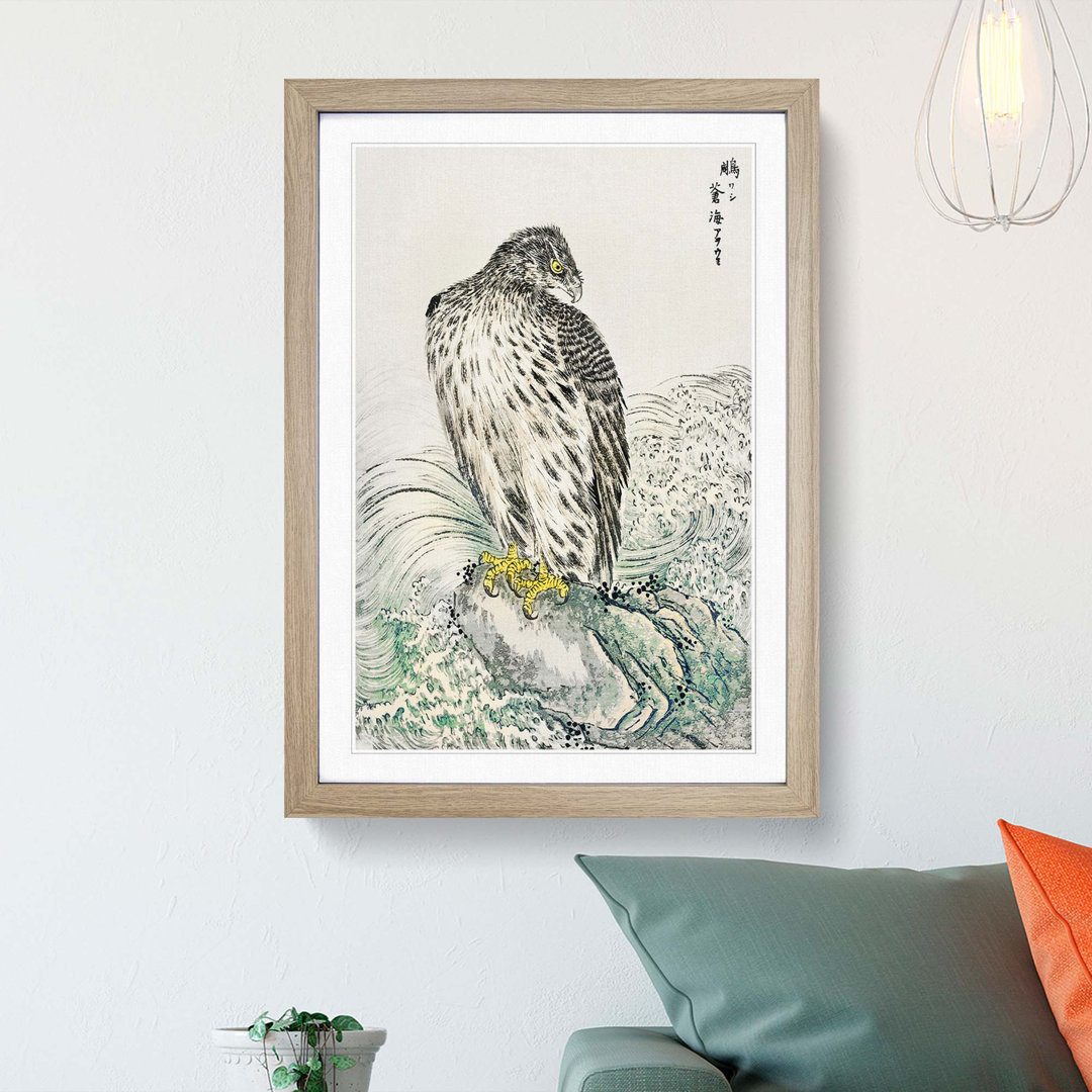 Japanese Golden Eagle by Numata Kashu - Framed Print