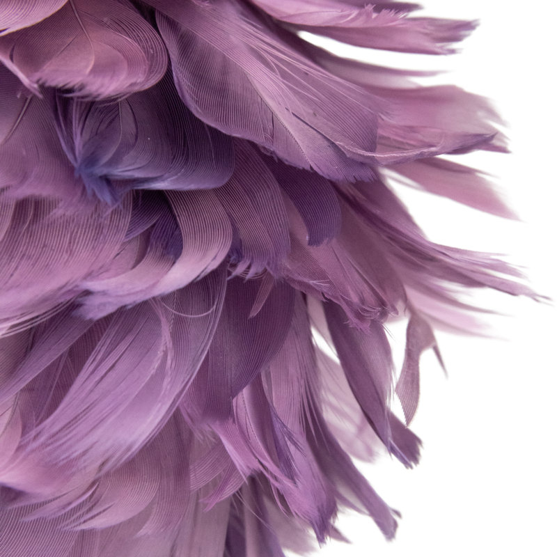 6" Light Purple Feather Christmas Ball Ornament