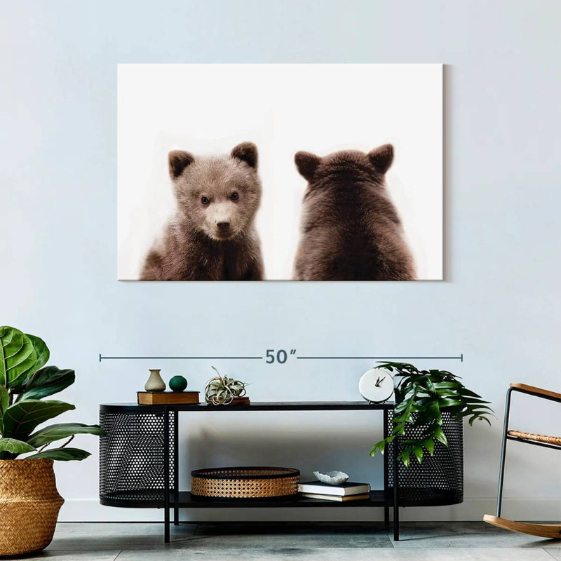 Bear Cub Front And Back Portrait, 30" H x 45" W