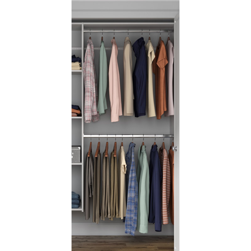 Trousse de démarrage pour système d'organisation de garde-robe l 36 po à l 60 po Grid, Blanc